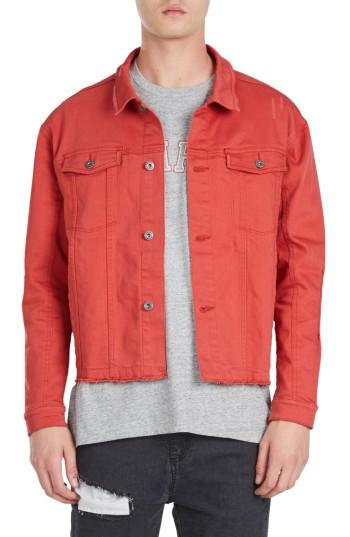Men's Zanerobe Snitch Denim Jacket - Red