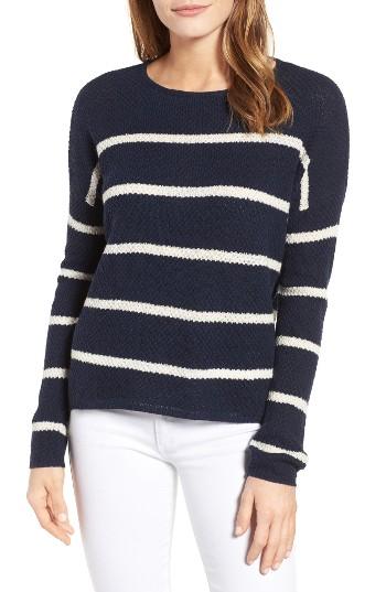 Women's Velvet By Graham & Spencer Stripe Cashmere Sweater