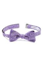 Men's Calibrate Floating Paisley Silk Bow Tie, Size - Purple