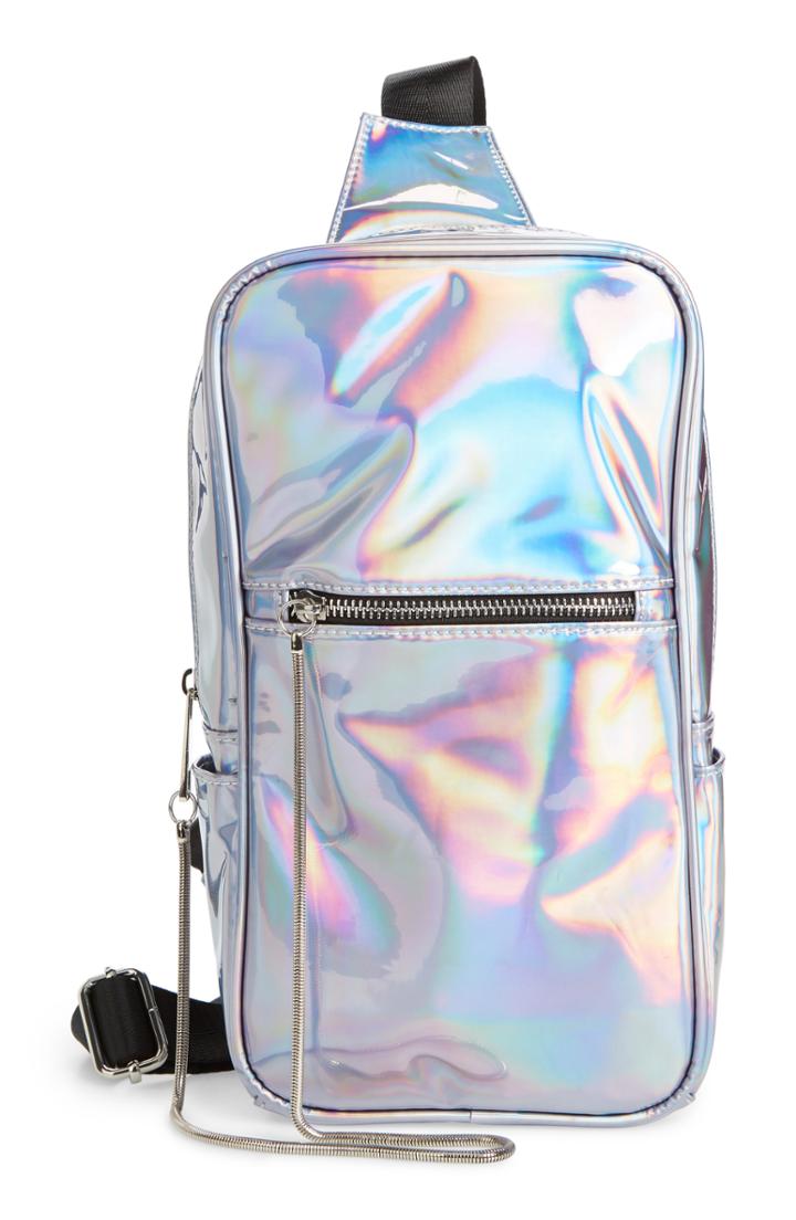 Like Dreams Faux Patent Crossbody Bag -