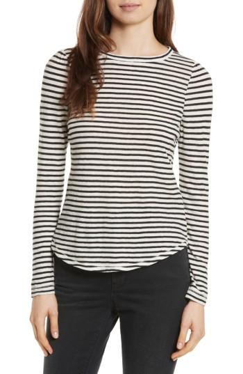 Women's La Vie Rebecca Taylor Long Sleeve Stripe Tee - Ivory