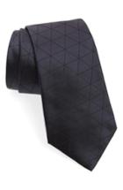 Men's Emporio Armani Geometric Silk Tie, Size - Grey