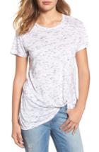 Women's Bobeau Knot Front Tee - White