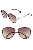 Women's Alice + Olivia Lincoln 58mm Aviator Sunglasses - Dark Tortoise