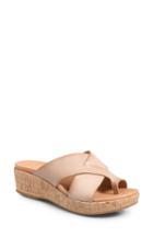 Women's Kork-ease Baja Wedge Slide Sandal M - Beige