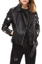 Women's Topshop Soul Faux Leather Biker Jacket Us (fits Like 0) - Black