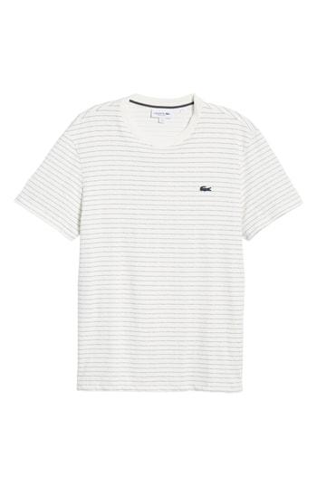 Men's Lacoste Dotted Stripe T-shirt (l) - White