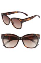 Women's Seafolly Summerland 55mm Cat Eye Sunglasses - Dark Tort