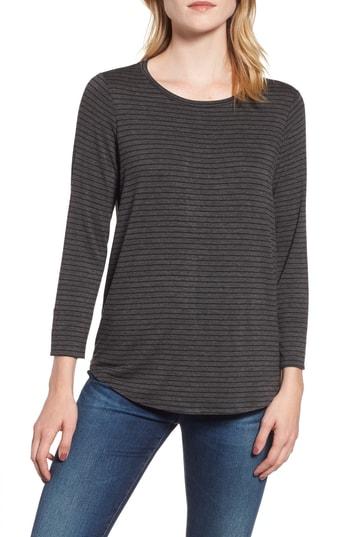 Women's Gibson X Living In Yellow Alice Stripe Jersey Top - Grey