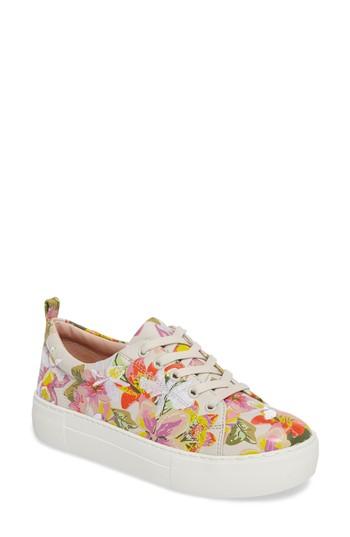 Women's Jslides Appy Embroidered Platform Sneaker .5 M - Pink