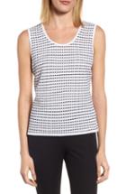 Women's Ming Wang Scoop Neck Jacquard Knit Tank