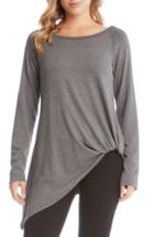 Women's Karen Kane Pick Up Hem Sweater Knit Tunic Top - Grey