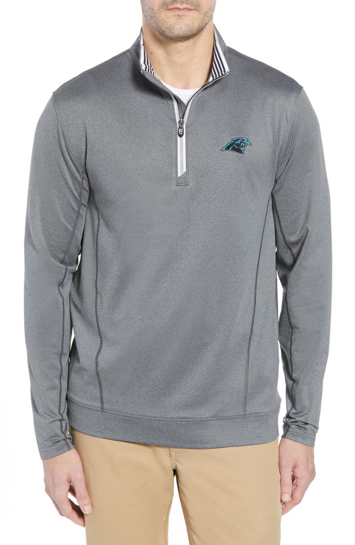 Men's Cutter & Buck Endurance Carolina Panthers Fit Pullover, Size Medium - Black
