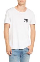 Men's Frame Collegiate Wide Neck Applique T-shirt - Ivory