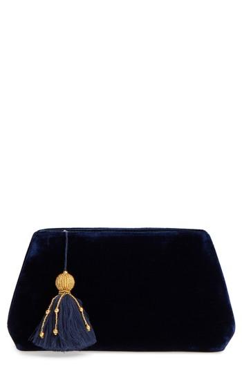 Shiraleah Larissa Velvet Zip Pouch - Black