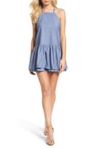 Women's Nsr Chambray Romper - Blue