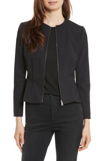 Women's Rebecca Taylor Ava Peplum Jacket - Black