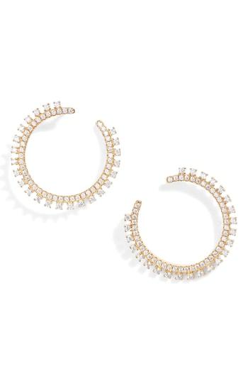 Women's Nordstrom Pave Open Starburst Hoop Earrings