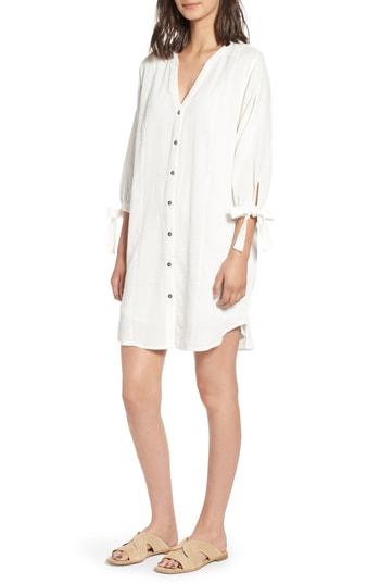 Women's Splendid Double Cloth Shirtdress - White