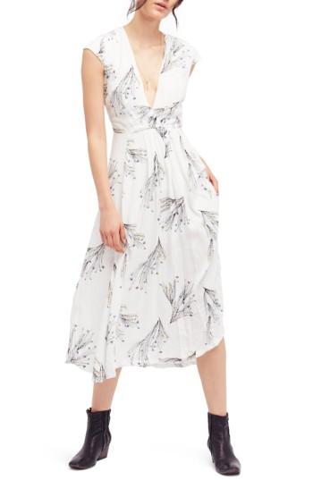 Women's Free People Print Retro Midi Dress - Ivory