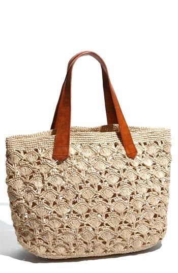 Mar Y Sol 'valencia' Crocheted Raffia Tote Natural