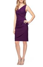 Women's Alex Evenings Side Ruched Dress - Purple