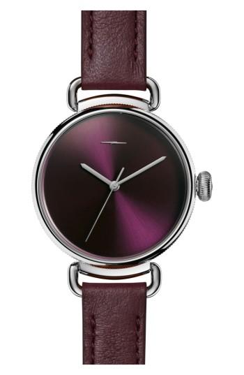 Women's Shinola Bolt Leather Strap Watch, 38mm