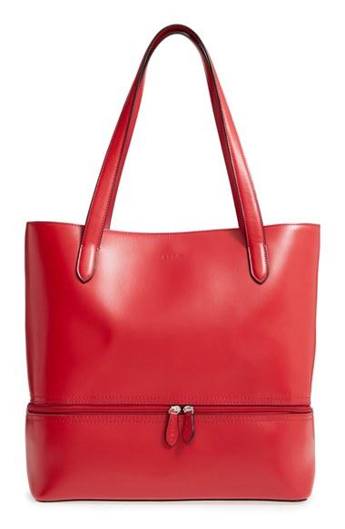 Lodis Audrey Amil Leather Commuter Tote - Red