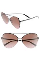 Women's Tiffany & Co. 64mm Oversize Butterfly Sunglasses - Black Gradient