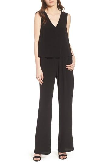 Women's Cupcakes And Cashmere Bellamy Tiered Jumpsuit, Size - Black