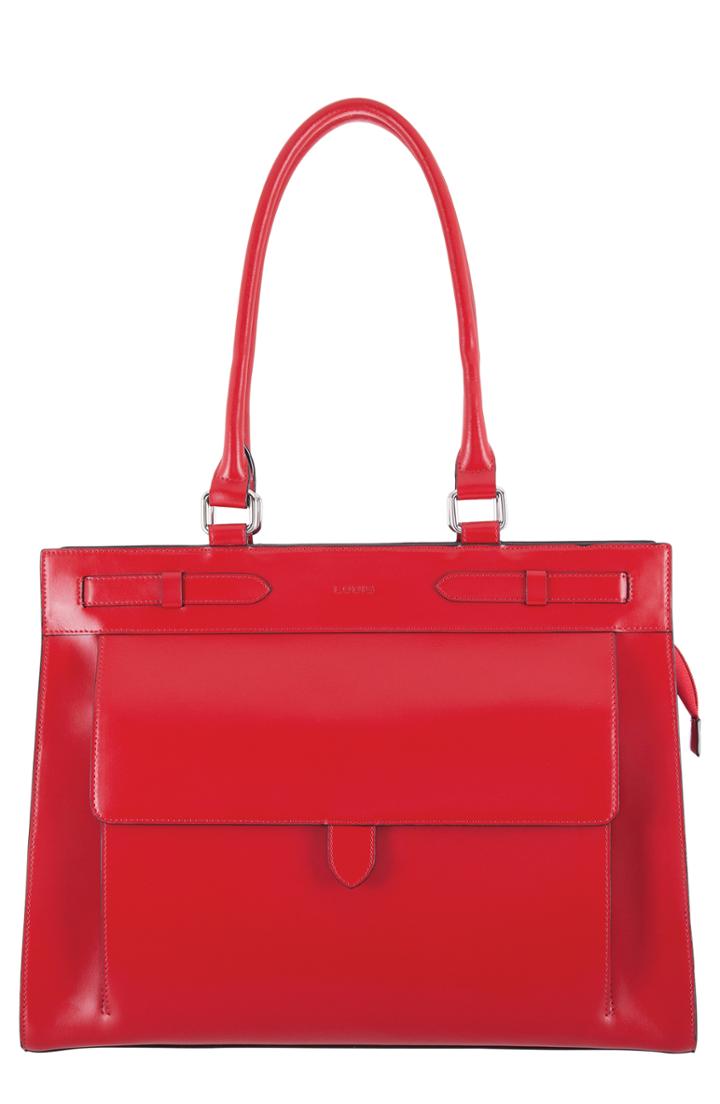 Lodis Los Angeles Audrey Under Lock & Key - Eileen Rfid Leather Briefcase - Red