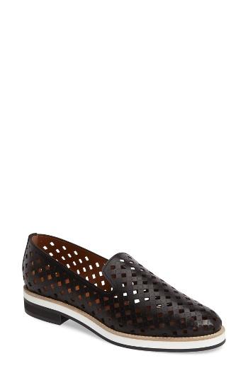Women's Aquatalia Zanna Perforated Loafer M - Black