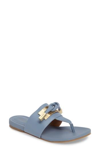 Women's Calvin Klein Parson Square Knot Flip Flop .5 M - Blue