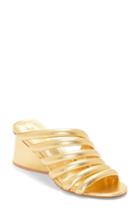 Women's Mercedes Castillo Izzie High Slide Sandal M - Metallic