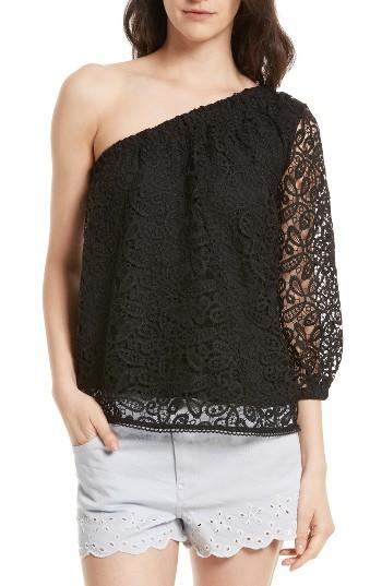 Women's Rebecca Minkoff Harmony One-shoulder Lace Top, Size - Black