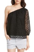 Women's Rebecca Minkoff Harmony One-shoulder Lace Top, Size - Black