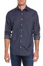 Men's Gant Winter Running Regular Fit Print Sport Shirt - Blue