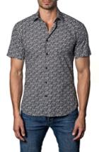 Men's Jared Lang Print Sport Shirt - Black