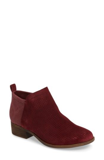 Women's Toms Deia Block Heel Bootie M - Burgundy