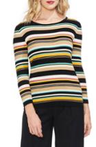 Women's Vince Camuto Multicolored Rib Sweater, Size - Black
