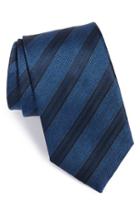 Men's Brioni Stripe Silk Tie, Size - Blue