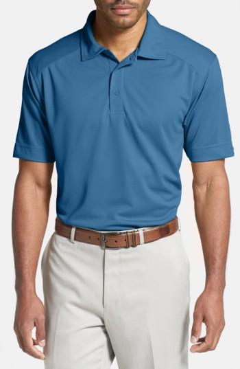 Men's Cutter & Buck Genre Drytec Moisture Wicking Polo, Size - Blue