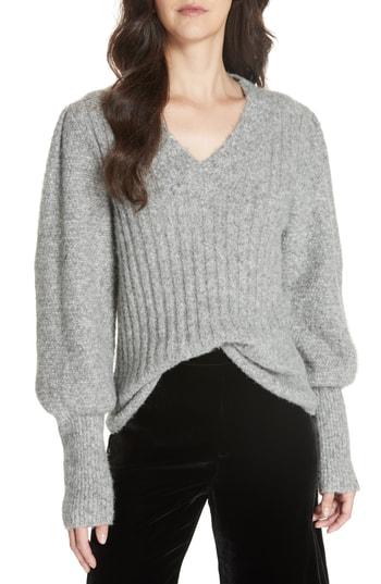 Women's Rebecca Taylor Lofty Alpaca Wool Blend Sweater - Grey