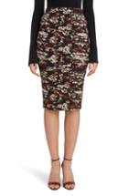 Women's Victoria Beckham Camouflage Pencil Skirt Us / 6 Uk - Black