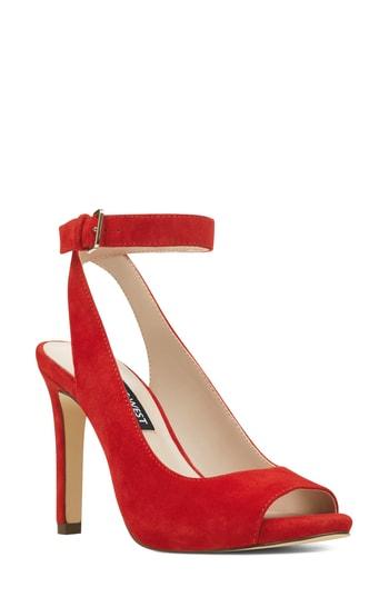 Women's Nine West Bartoina Ankle Strap Sandal M - Red