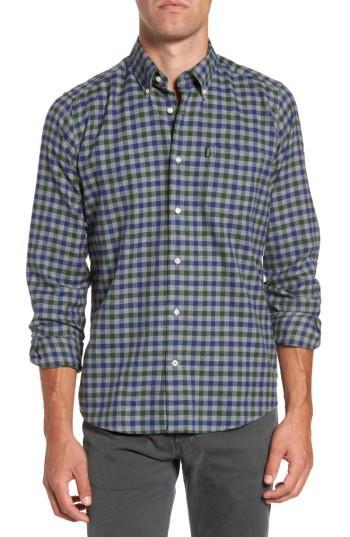 Men's Barbour Moss Check Flannel Sport Shirt - Green
