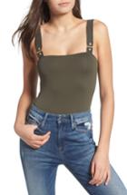 Women's Good American Elastic Strap Tank Bodysuit - Green