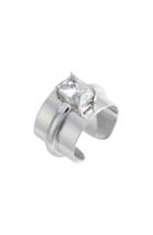 Women's Lisa Freede Adjustable Crystal Cigar Band Ring