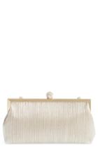 Nina Aneka Pleated Shine Clutch - Beige