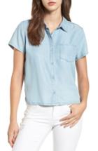 Women's Rvca Let's Go Chambray Shirt - Blue